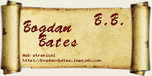 Bogdan Bates vizit kartica